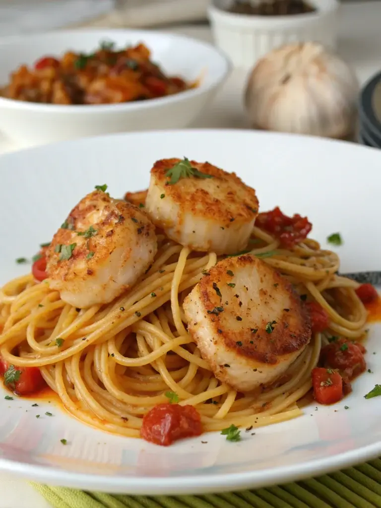 Spaghetti with Spicy Scallop