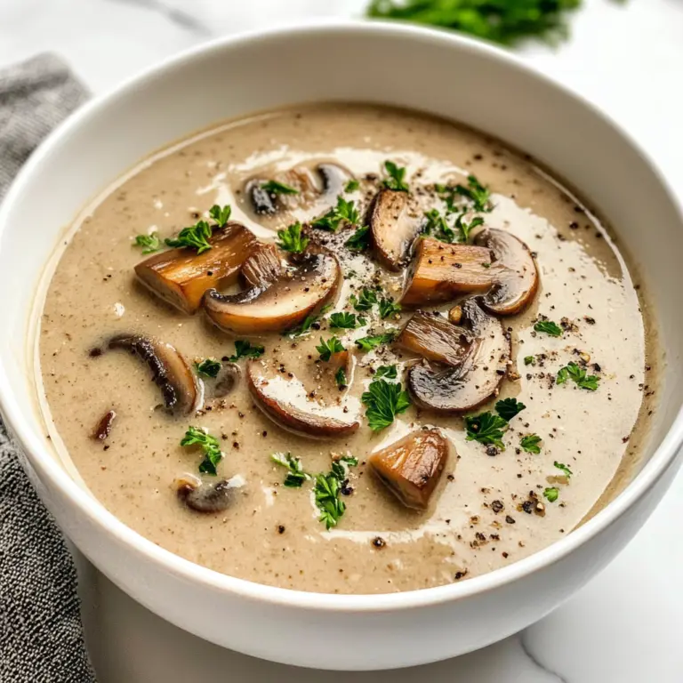 Quick and Easy Creamy Mushroom Soup Recipe | Delicious & Comforting