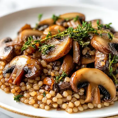 Buckwheat Kasha with Caramelized Mushrooms and Onions | Healthy Savory Recipe