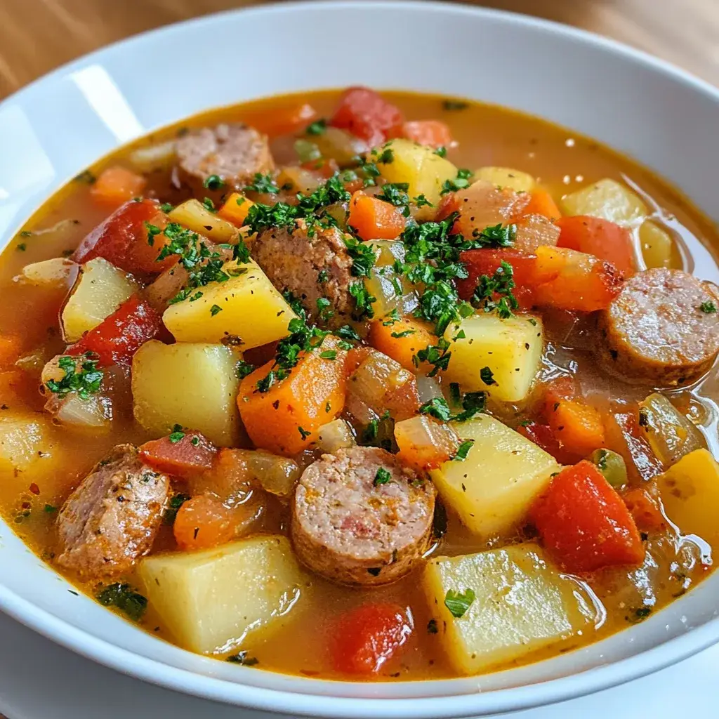 Crockpot Swamp Soup Recipe | Hearty Sausage, Potato & Vegetable Medley