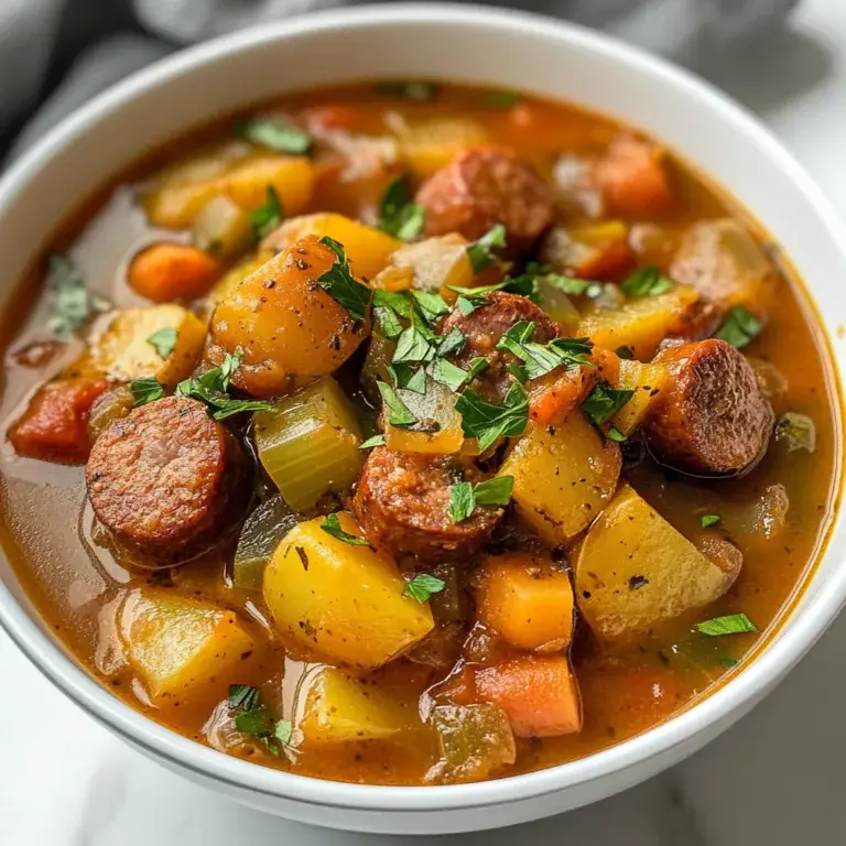 Crockpot Swamp Soup Recipe | Hearty Sausage, Potato & Vegetable Medley