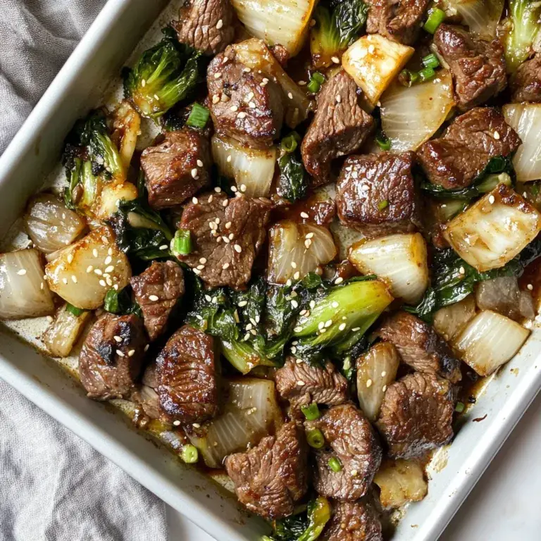 Easy Sheet Pan Korean BBQ Beef with Ginger Bok Choy | Quick & Flavorful Dinner Recipe