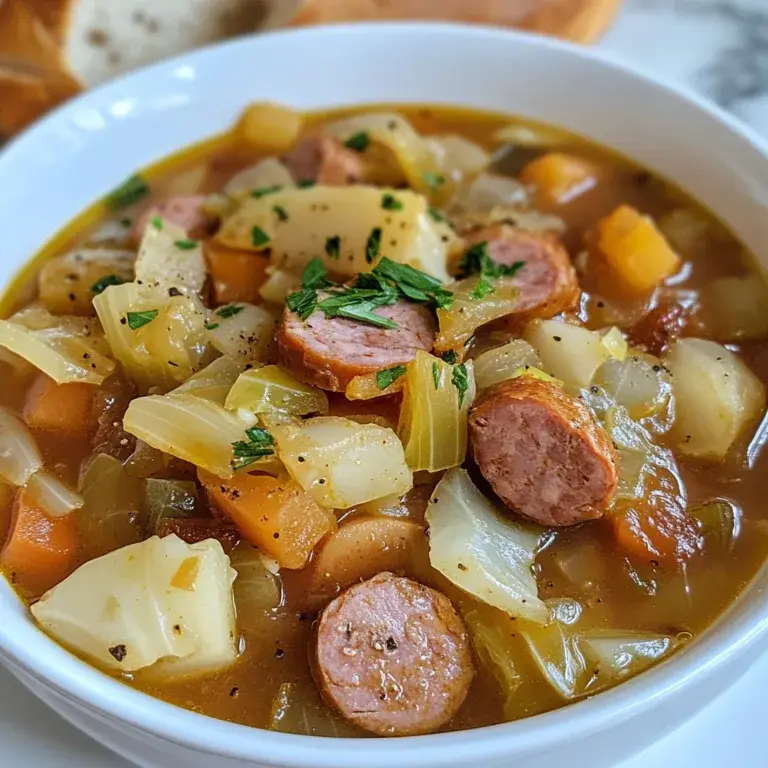 Crockpot Kielbasa & Cabbage Soup Recipe with Apple Cider Vinegar – Easy Slow Cooker Meal