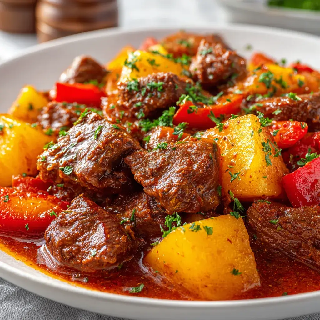 Slow Cooker Hungarian-Style Goulash with Paprika & Potatoes | Easy Hearty Recipe