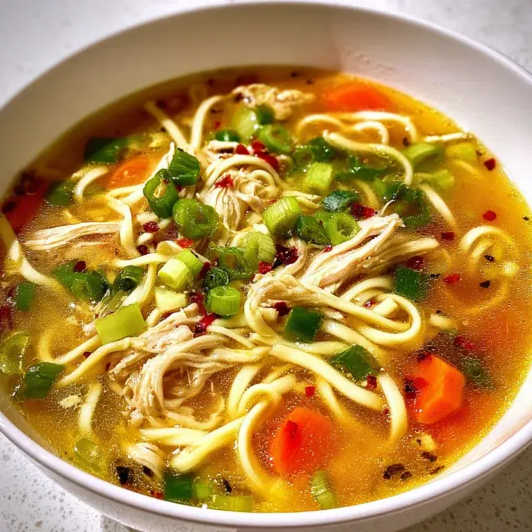Classic Ginger Garlic Chicken Noodle Soup Recipe | Easy & Comforting