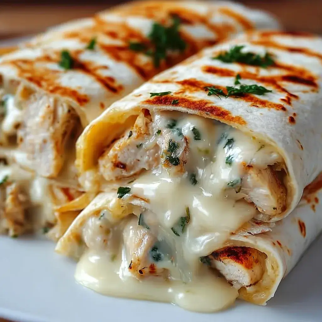 Cheesy Garlic Chicken Wraps Recipe | Easy & Delicious Dinner Idea