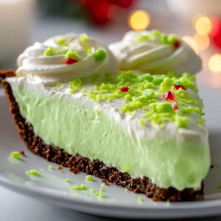 No-Bake Grinch Pie Recipe – Easy & Festive Holiday Dessert
