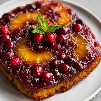 Delicious Cranberry Pineapple Upside-Down Cake Recipe – Moist & Easy Dessert