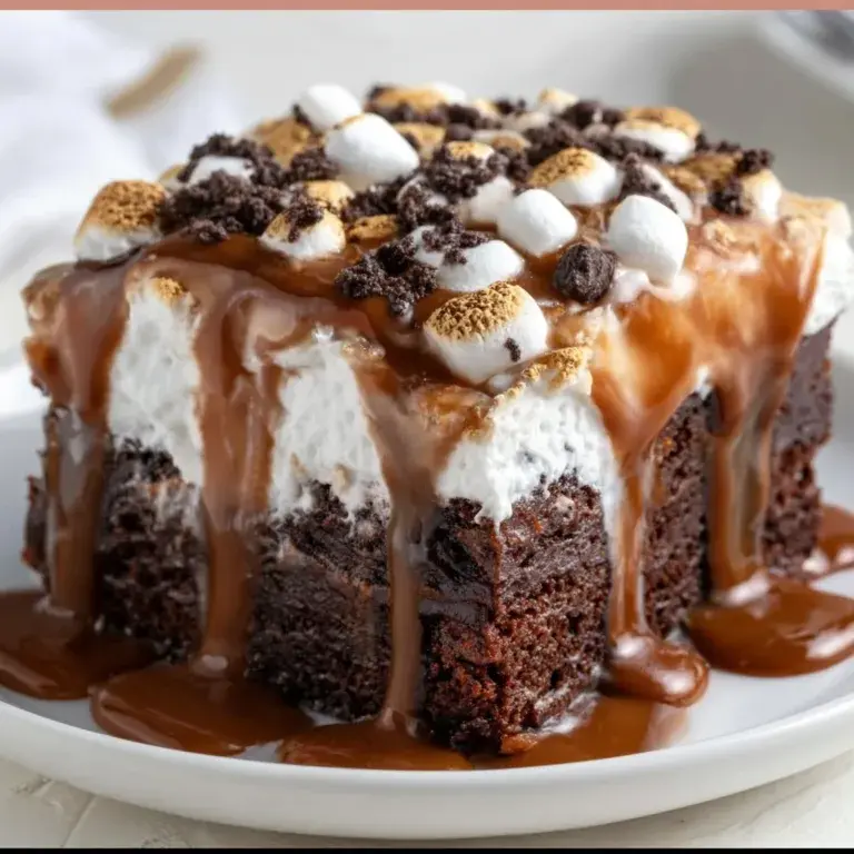 Delicious Chocolate Poke Cake with Marshmallow Topping | Easy Dessert Recipe