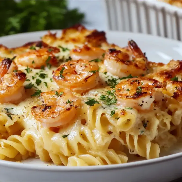 Cheesy Shrimp Scampi Pasta Bake Recipe | Easy & Delicious Dinner Idea