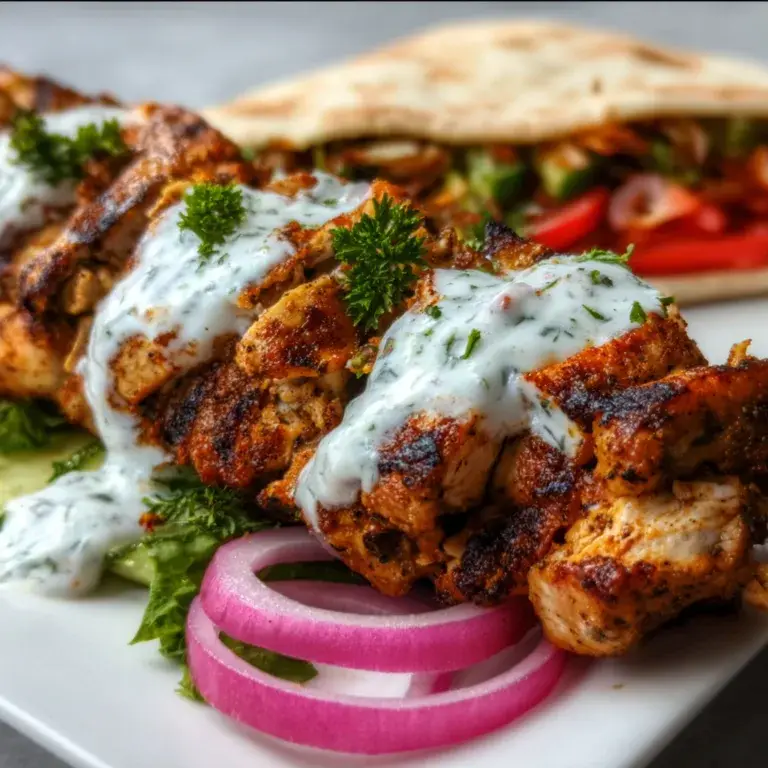 Delicious Chicken Shawarma with Creamy Yogurt Sauce Recipe | Easy & Authentic