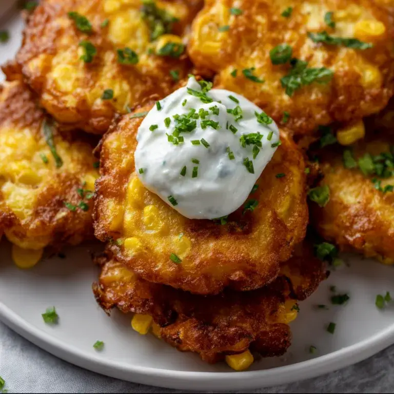 Delicious Corn Fritters with Whipped Feta Recipe | Easy & Crispy Snacks
