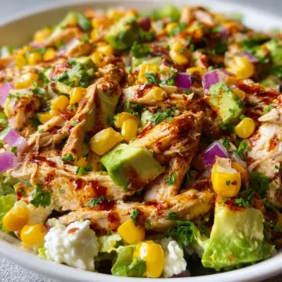 Delicious BBQ Chicken Salad with Avocado & Corn | Healthy & Easy Recipe
