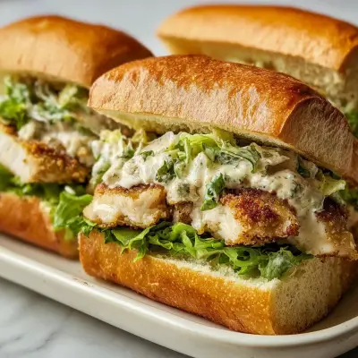 Delicious Chicken Caesar Sandwiches Recipe | Easy & Flavorful Meal Idea