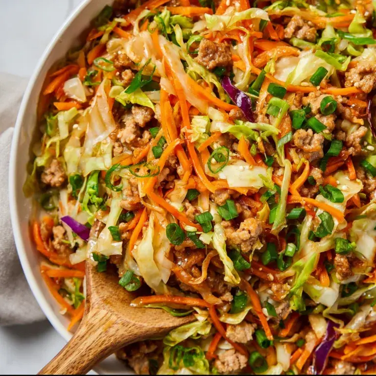 Quick & Easy 20-Minute One-Pan Turkey Egg Roll Recipe | Healthy Dinner Ideas