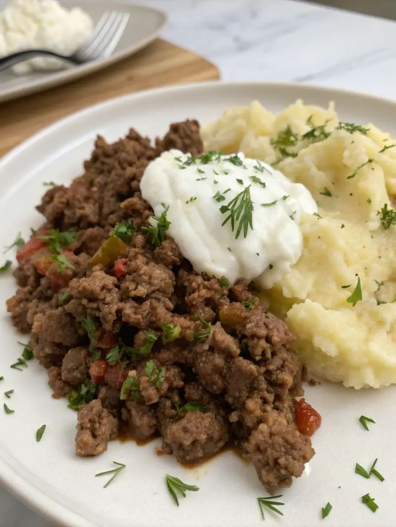 Ground Beef and Mashed Potatoes