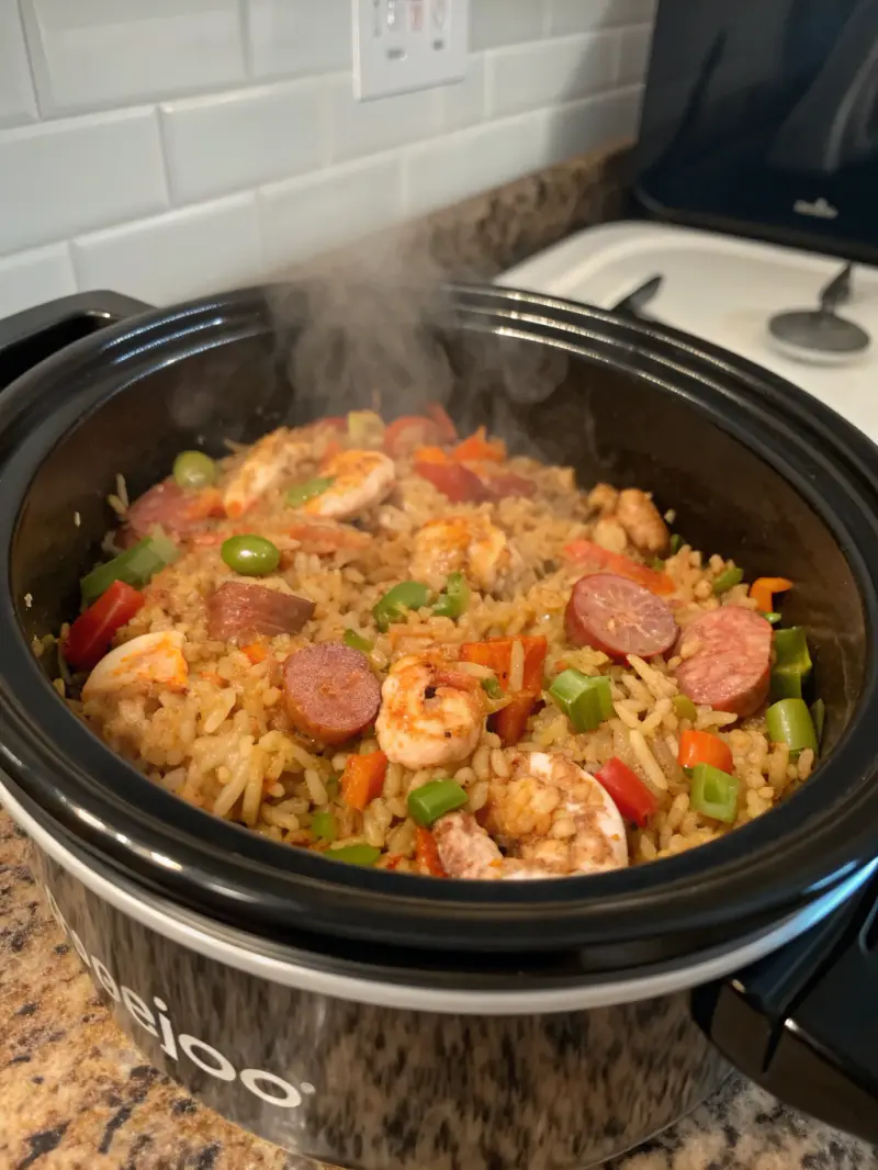 slow cooker jambalaya