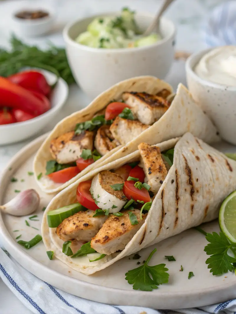 Garlic Chicken Wraps