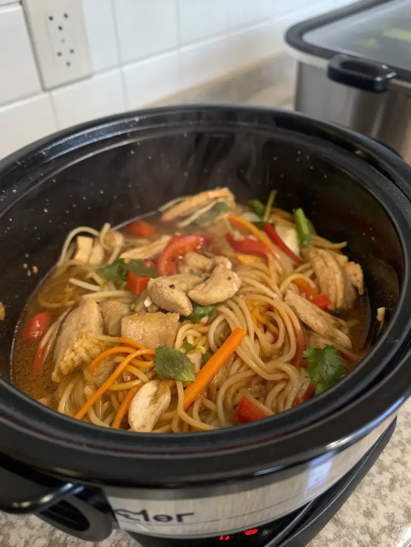 Crockpot Chicken Lo Mein