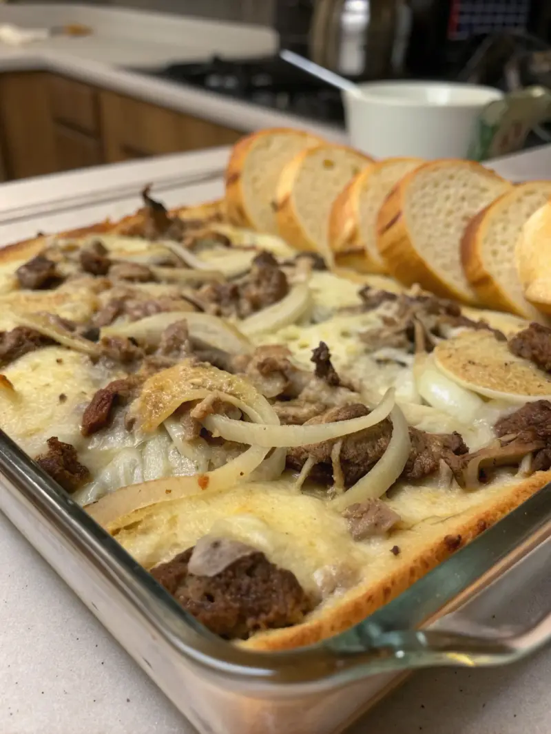 cheesesteak casserole