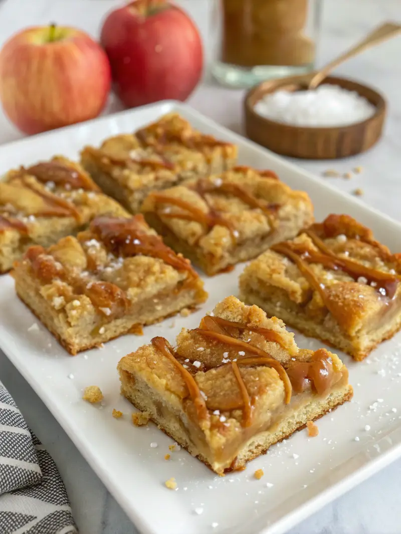 Salted Caramel Apple Bars