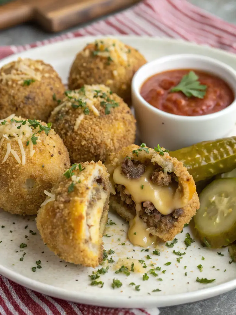 Garlic Parmesan Cheeseburger Bombs